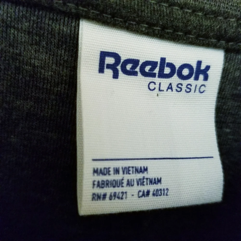 Reebok | Long Grey Sweatshirt Sweater Work Out Gym Top Crew - Picture 6 of 8